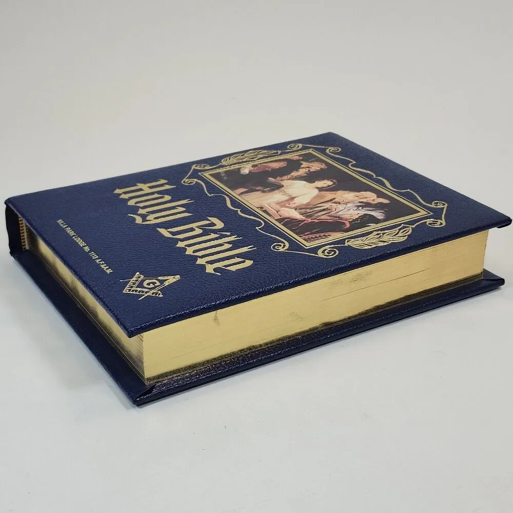Heirloom Family Holy Bible Masonic Edition 1988 Lodge KJV Red Letter Illinois